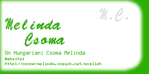 melinda csoma business card
